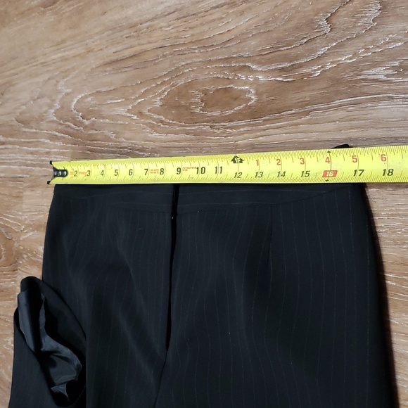 (10) Le Suit Essentials Pinstriped Straight Leg Lined Trousers Suiting Formal - Picture 7 of 9